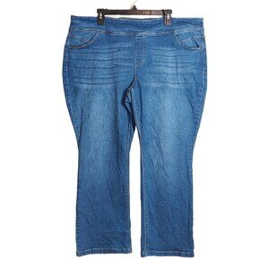 ReCreation Pull On Bootcut Jeans Womens 20 Medium Wash High Rise Stretch Denim